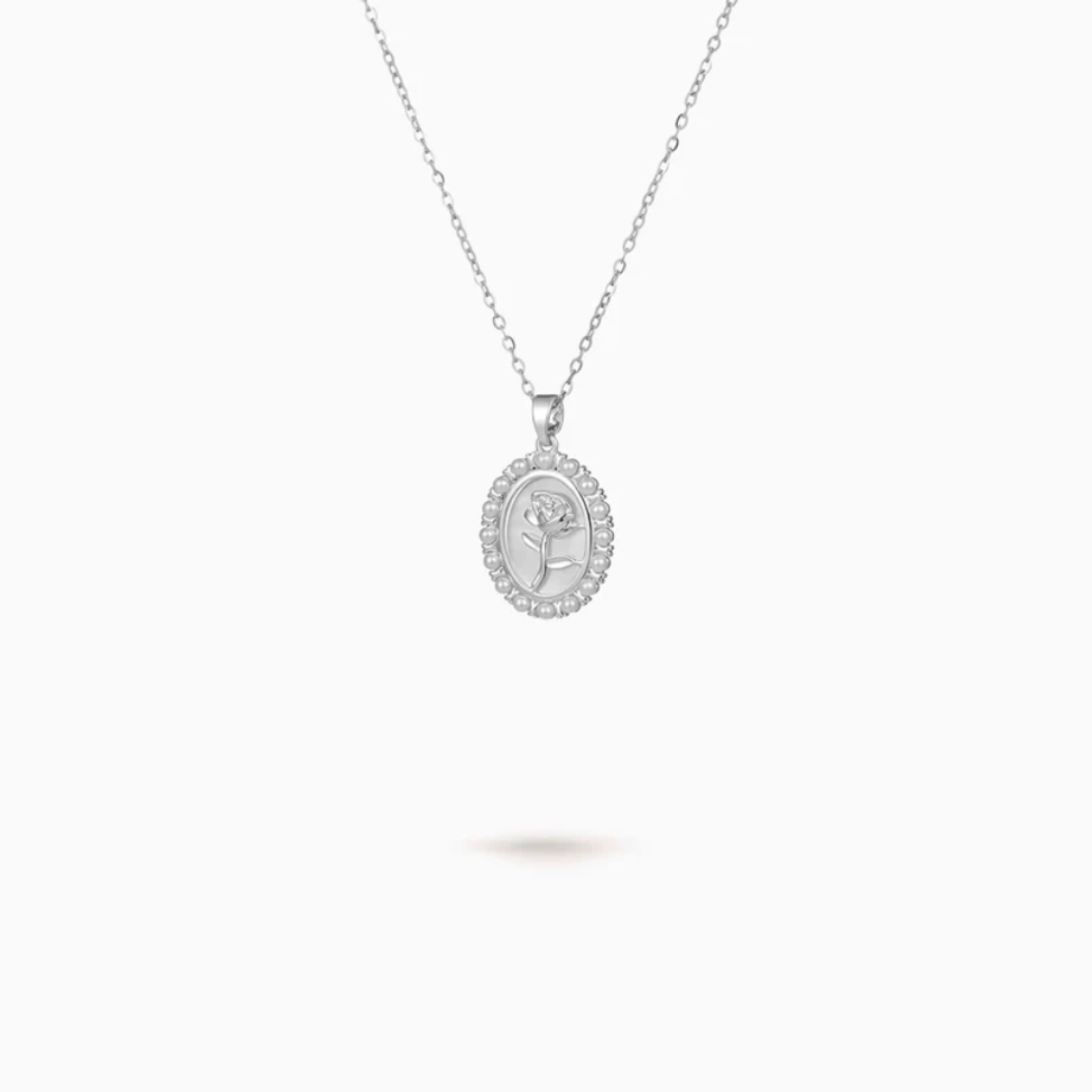 Élise Rosé Halskette - Silber