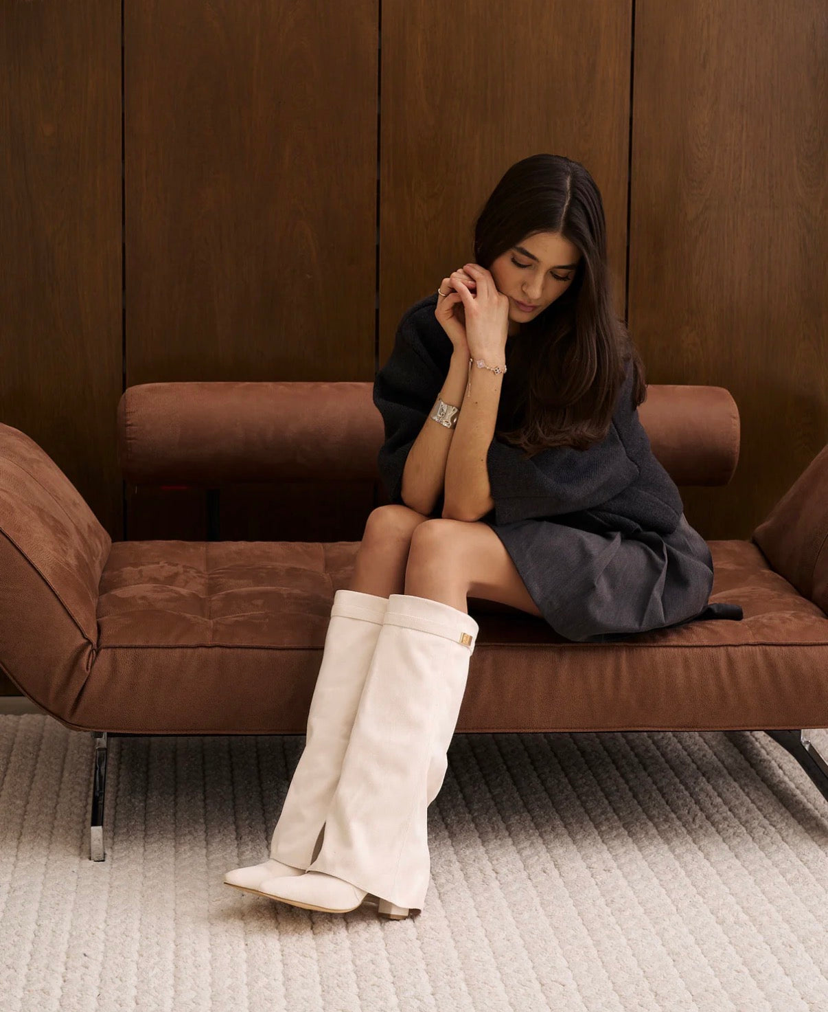 Élodie Winterstiefel – Cremeweiß